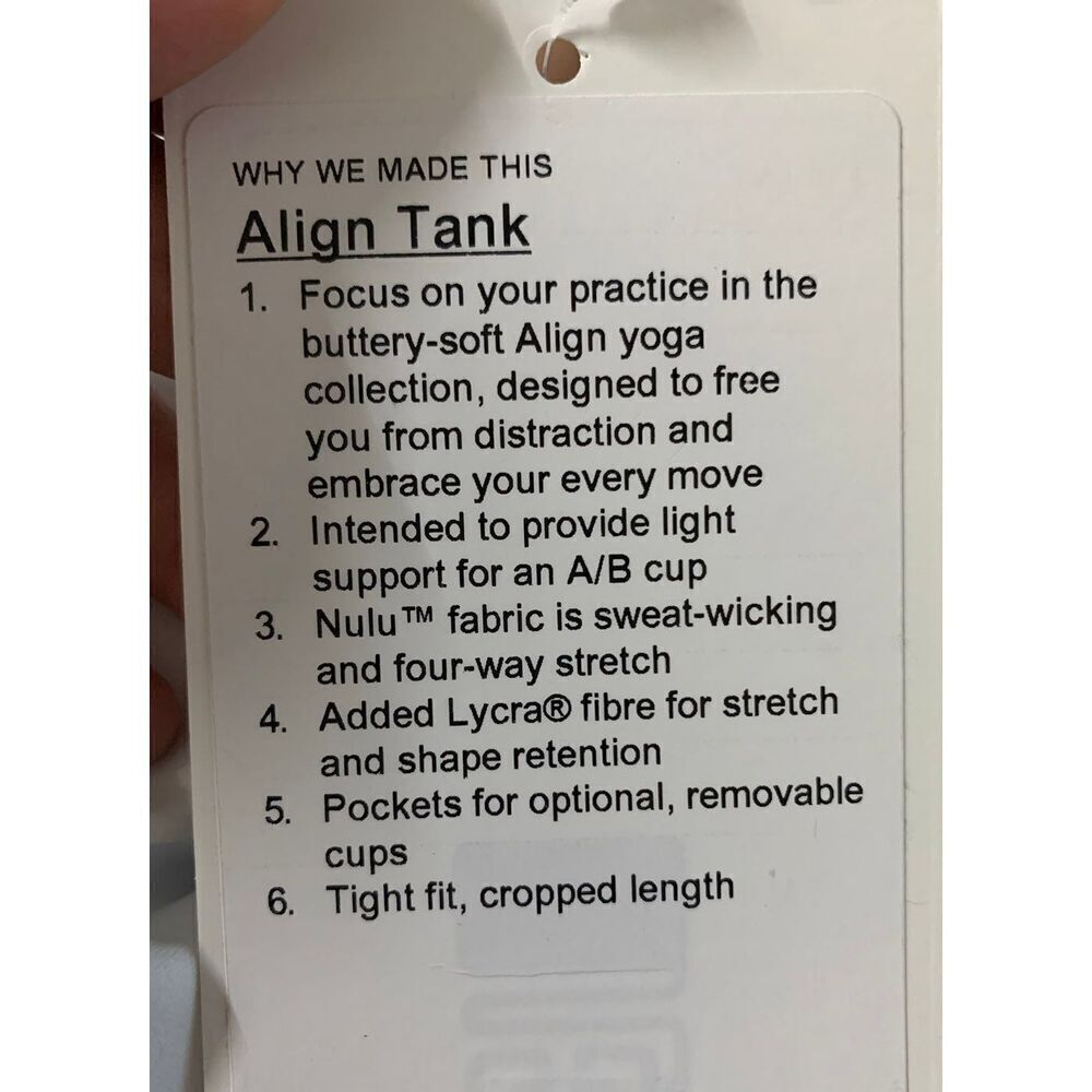 lululemon align tank sz 4 - Picture 4 of 4